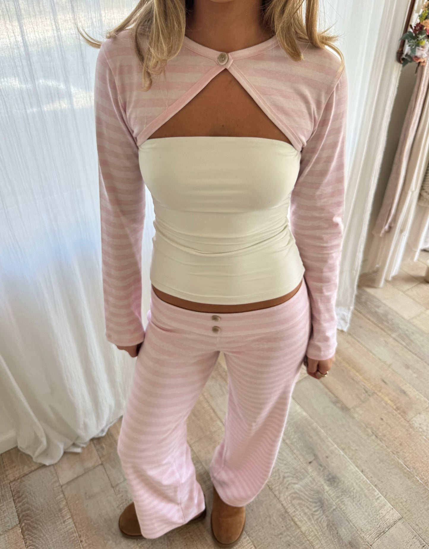 POLLY CARDIGAN- BUBBLEGUM