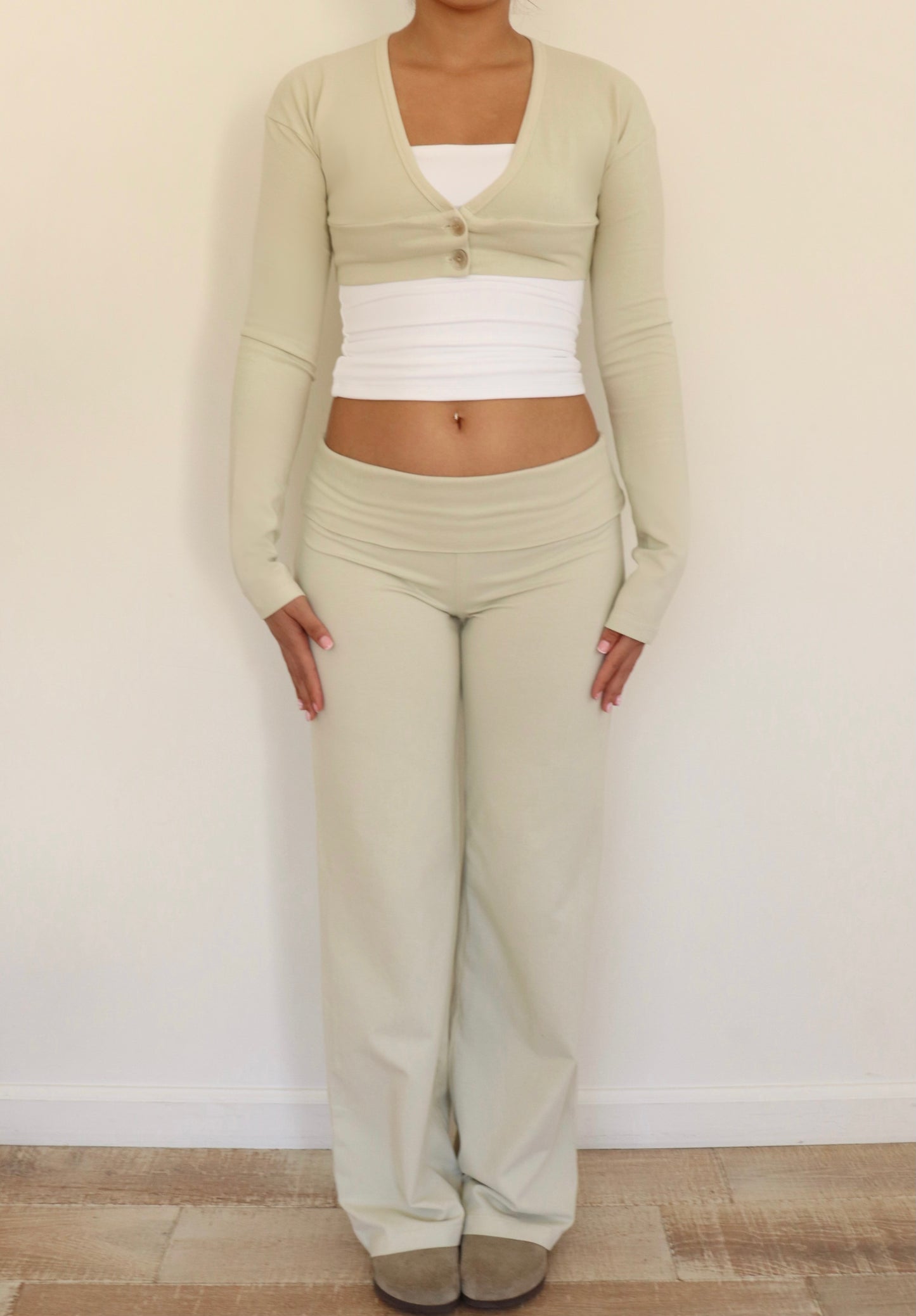 HONEYDEW FOLD-OVER PANTS