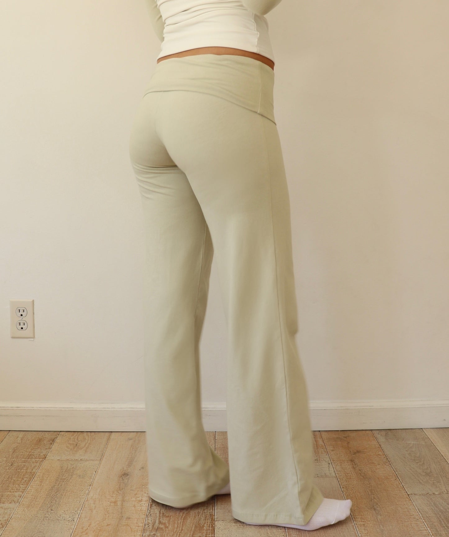 HONEYDEW FOLD-OVER PANTS
